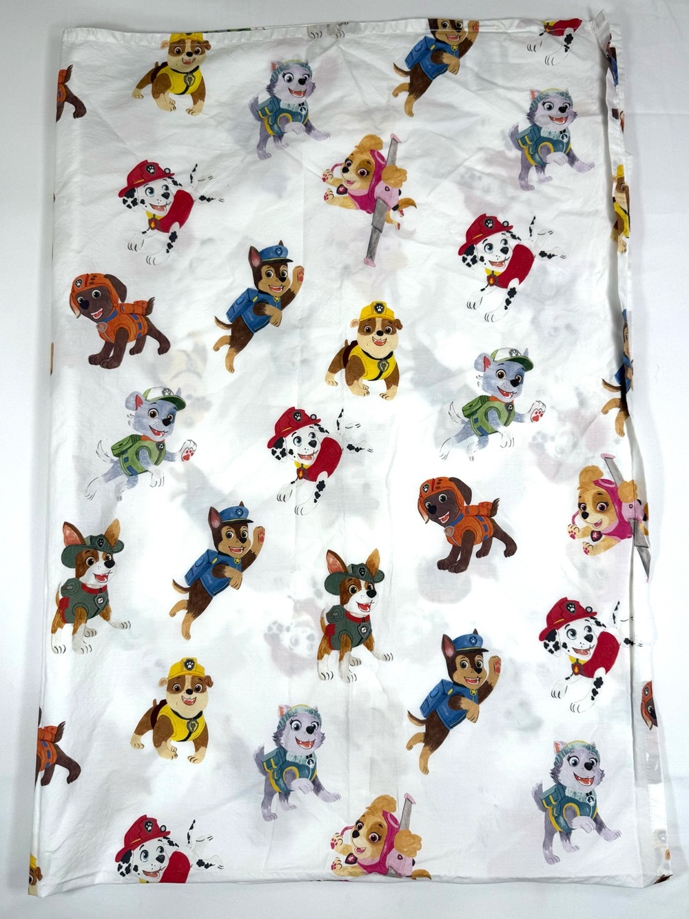 POTTERY BARN KIDS X PAW PATROL Toddler Flat Sheet Organic Cotton Chase Marshall